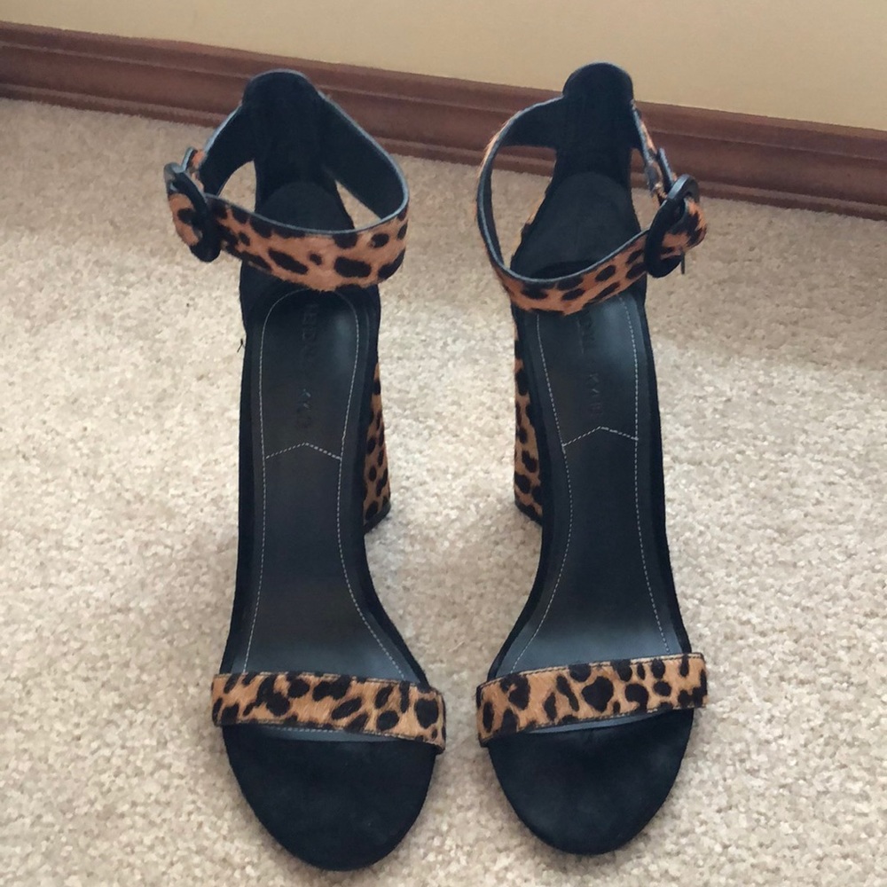 Kendall + Kylie pony hair block heels